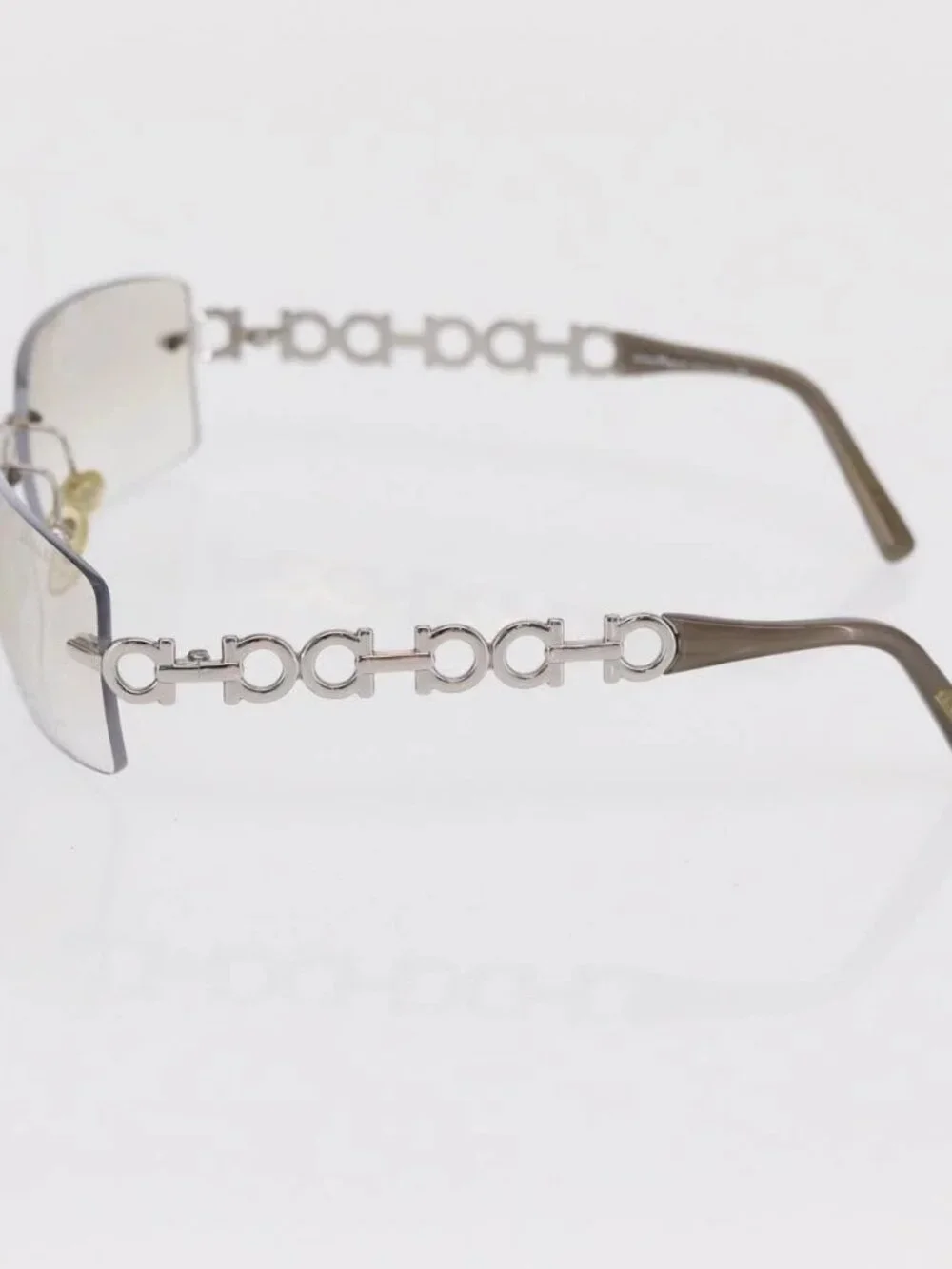 Salvatore Ferragamo Sunglasses metal Silver Auth bs32759
